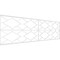 Ekena Millwork Set of Four Panels for 94 1/2"W x 28 1/4"H Hudson Fretwork Wainscot Wall Paneling WPKP14X01X47HSN - alternate 1